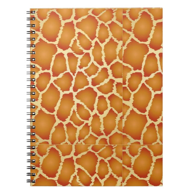 Caderno Espiral Padrão de Textura de Skin Giraffe (Frente)