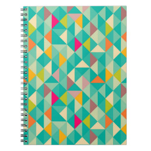 Caderno Espiral Padrão de triângulos