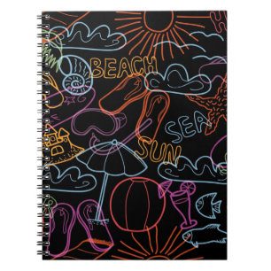 Caderno Espiral Padrão de Verão