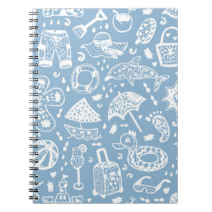 Caderno Espiral Padrão de Verão
