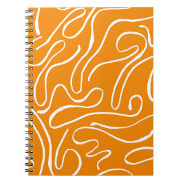 Caderno Espiral Padrão de Vibes de abstrato