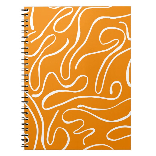 Caderno Espiral Padrão de Vibrações Abstratas (Frente)