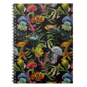 Caderno Espiral Padrão de Vida do Mar de Água 1
