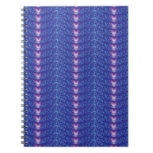 Caderno Espiral Padrão de wallpaper de Violetas Florais Roxo Vint