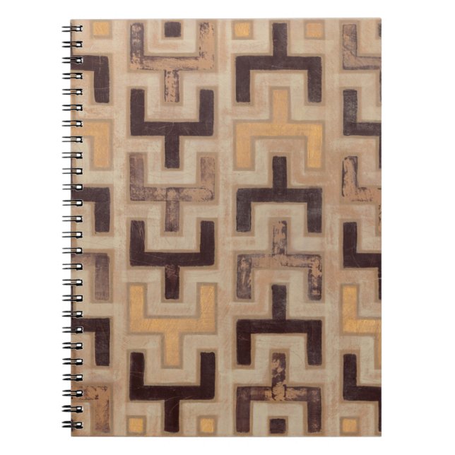 Caderno Espiral Padrão Decorativo de Mudo Africano (Frente)