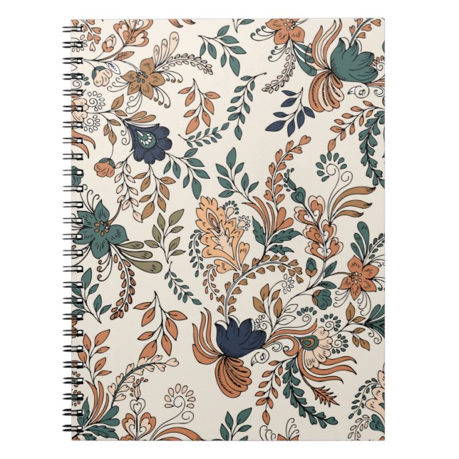 Caderno Espiral Padrão decorativo de vinheta uniforme pequeno (Frente)