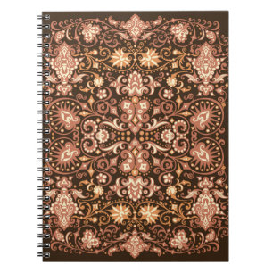 Caderno Espiral Padrão decorativo geométrico. Abstrato