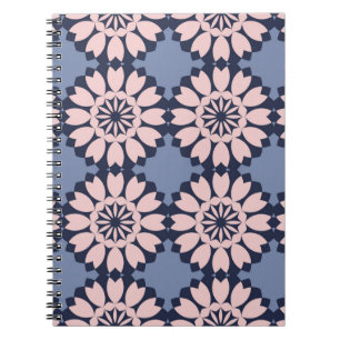 Caderno Espiral Padrão decorativo sem costura, de diferentes geom