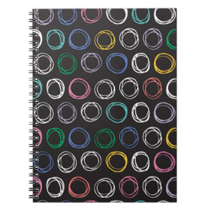 Caderno Espiral Padrão desenhado à mão com pata sem soldadura das 
