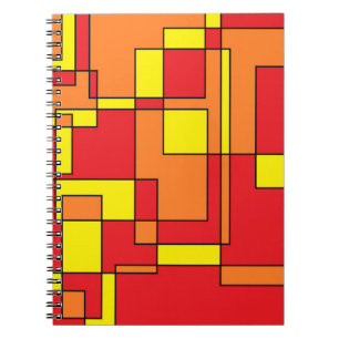 Caderno Espiral Padrão do bloco abstrato