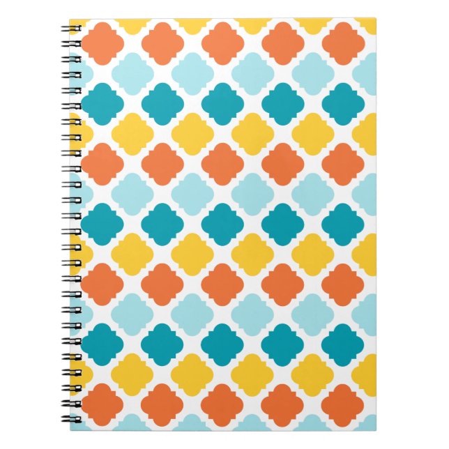 Caderno Espiral Padrão do Carnaval de Verão (Frente)