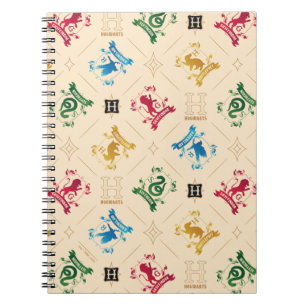 Caderno Espiral Padrão do Ornamentado HOGWARTS™ House Crests