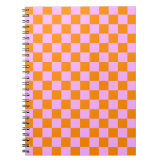 Caderno Espiral Padrão do quadro de verificação de verificação lar