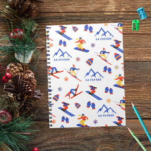 Caderno Espiral Padrão do Snowboard La Clusaz France