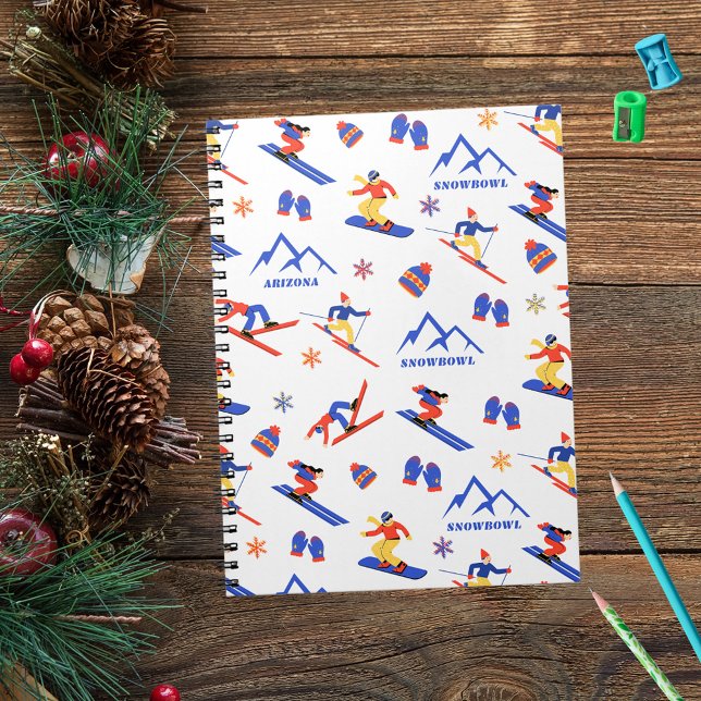 Caderno Espiral Padrão do Snowbowl Arizona Mountain Ski (Criador carregado)