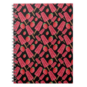 Caderno Espiral padrão do sorvete Padrão do lombo pirulito 1