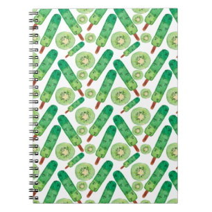 Caderno Espiral padrão do sorvete Padrão do lombo pirulito 3
