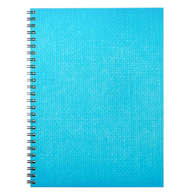 Caderno Espiral Padrão do tecido de textura da canvas (Frente)
