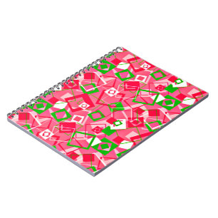 Caderno Espiral Padrão dos quadrados retrorreflectores