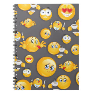 Caderno Espiral Padrão Emoji 2
