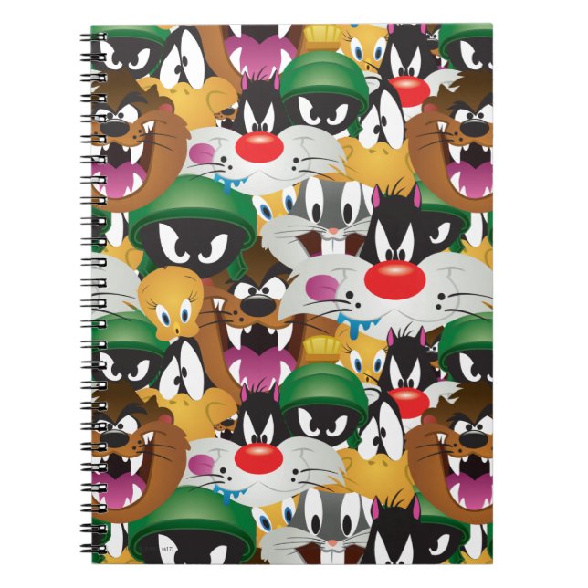 Caderno Espiral Padrão Emoji TUNES™ LOONEY (Frente)