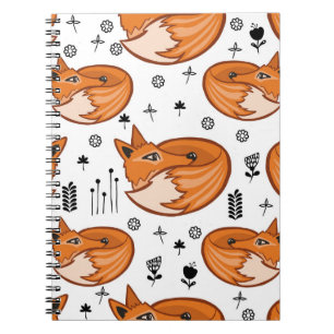 Caderno Espiral Padrão escandinavo contínuo. fundo de crianças com