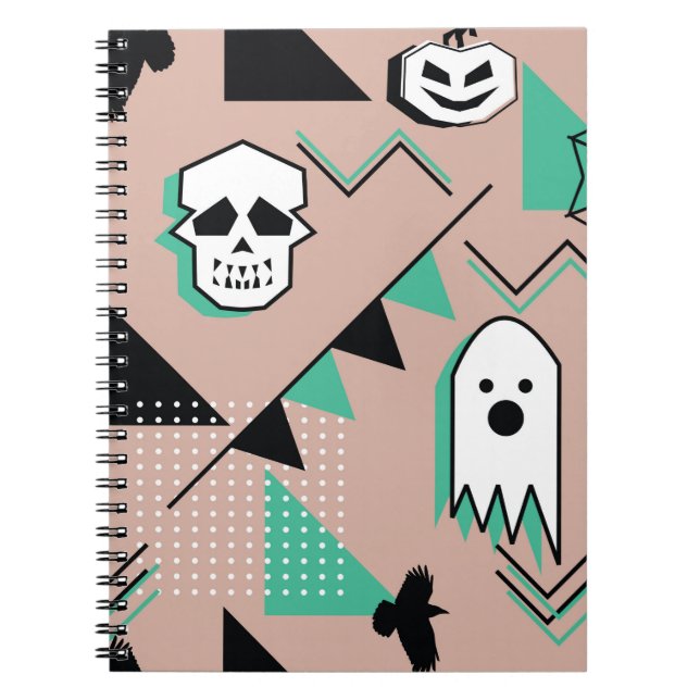 Caderno Espiral Padrão fantasma,padrão sem descontinuidades do tem (Frente)