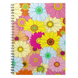 Caderno Espiral padrão floral