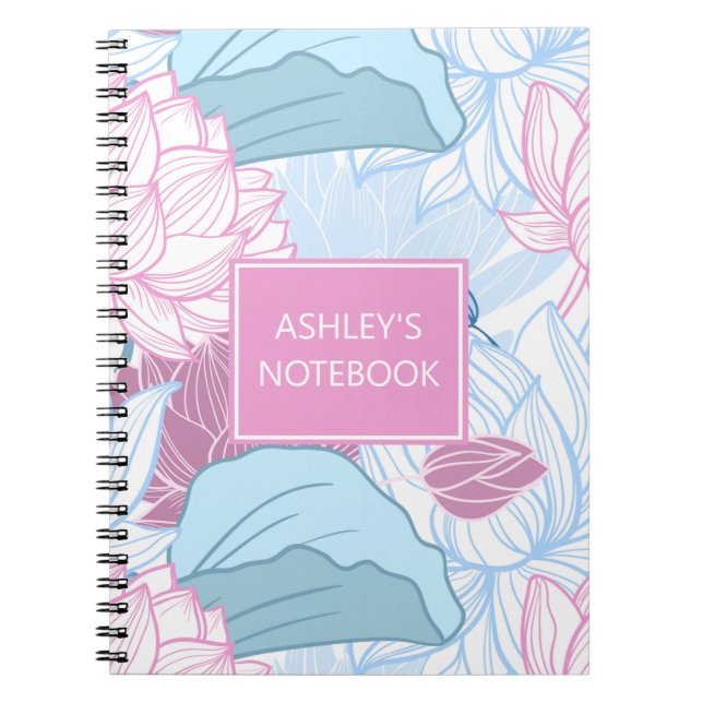 Caderno Espiral Padrão Floral (Frente)