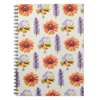 Caderno Espiral Padrão Floral