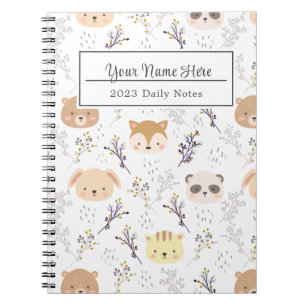 Caderno Espiral Padrão Floral, Buquê de Flores Coloridas