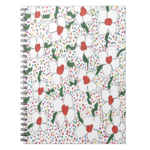 Caderno Espiral Padrão Floral Clássico