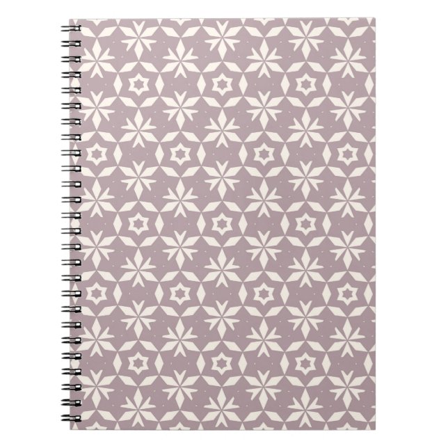 Caderno Espiral Padrão floral contínuo ventilado. Elegante ornamen (Frente)