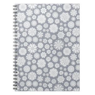 Caderno Espiral Padrão floral de colheita sem costura, primavera/v