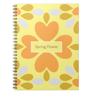 Caderno Espiral padrão floral de primavera floral