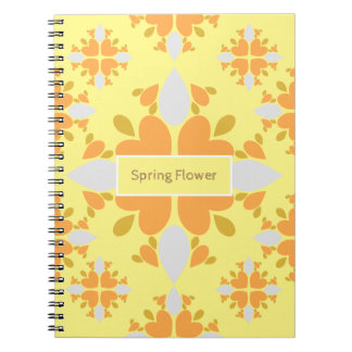 Caderno Espiral padrão floral de primavera floral