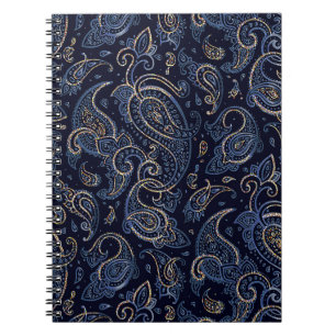 Caderno Espiral Padrão floral, fundo no estilo art nouveau, v