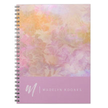 Padrão Floral Pastel Moderno Monograma