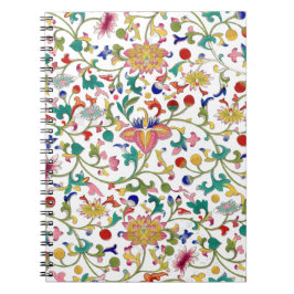 Caderno Espiral Padrão floral romântico sem costura