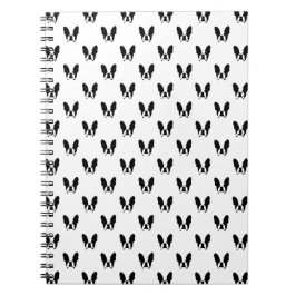 Caderno Espiral Padrão francês do buldogue