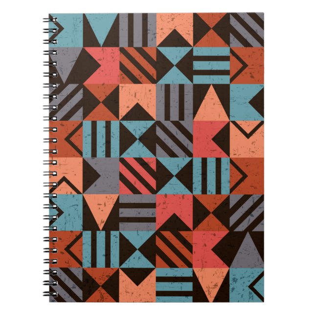 Caderno Espiral Padrão Geométrico 28 (Frente)