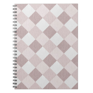 Caderno Espiral Padrão geométrico de bege e Cinza Oblíquo