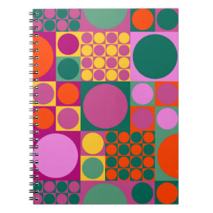 Caderno Espiral Padrão geométrico de fundo do abstrato sem costura