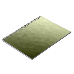 Caderno Espiral Padrão geométrico de malha verde-claro do exército