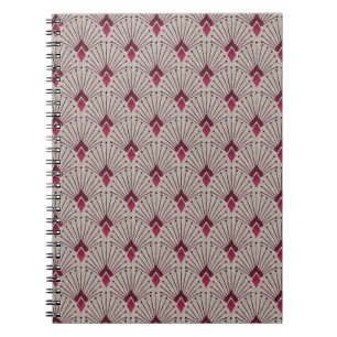 Caderno Espiral padrão geométrico de na moda, deco de arte.