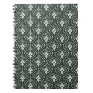 Caderno Espiral padrão geométrico de na moda, deco de arte.