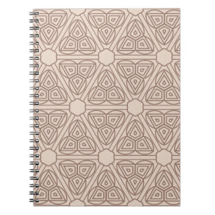 Caderno Espiral padrão geométrico decorativo contínuo. ilustração