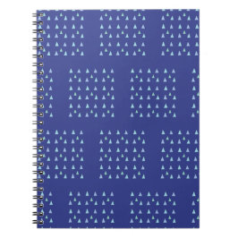 Caderno Espiral Padrão Geométrico do Triângulo Azul