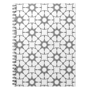 Caderno Espiral Padrão Geométrico Islâmico - Design árabe
