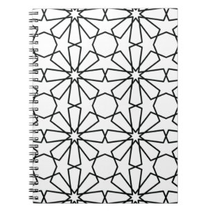 Caderno Espiral Padrão Geométrico Islâmico Design Árabe